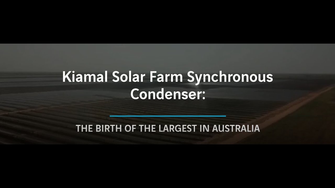 A Synchronous Condenser to support the integration of the Kiamal Solar farm in Australia