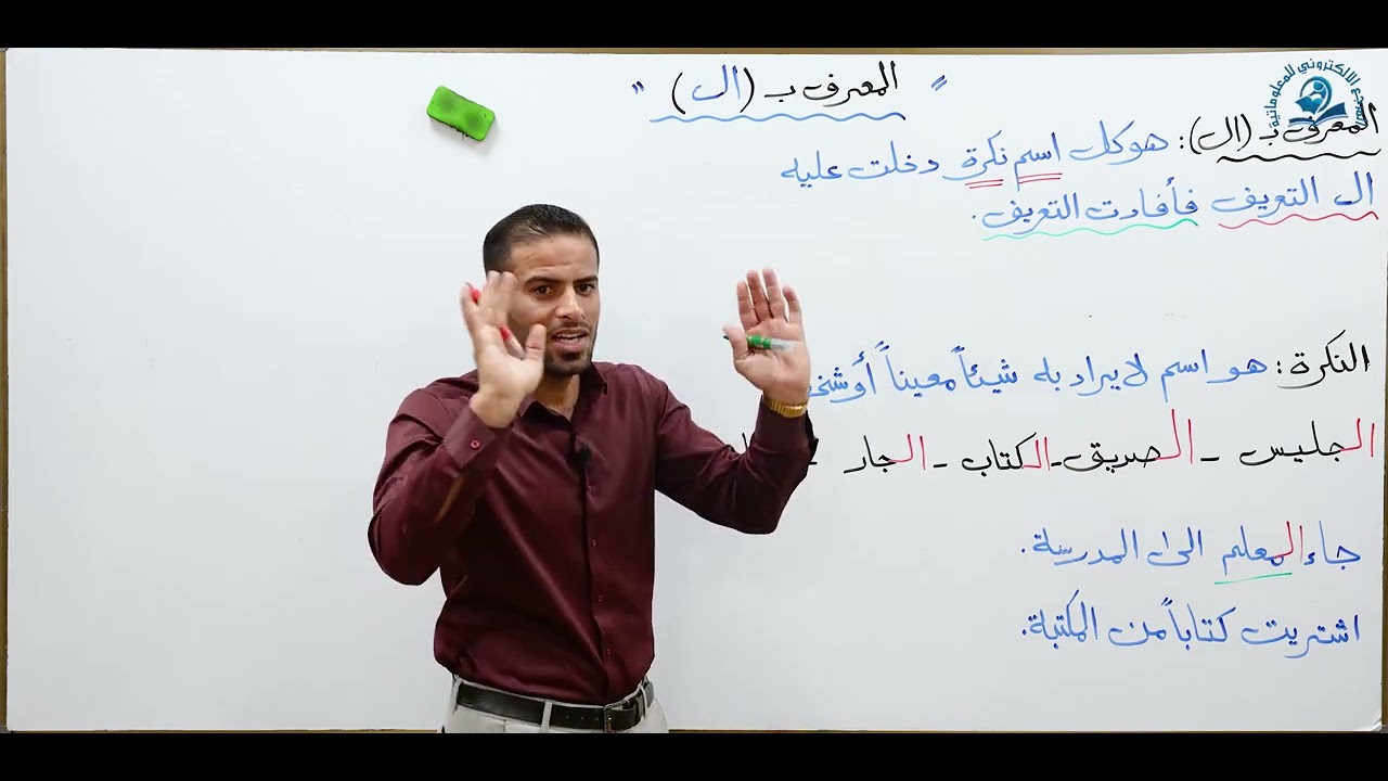 مادة اللغة العربية للصف الاول متوسط : المعرف بـ ال