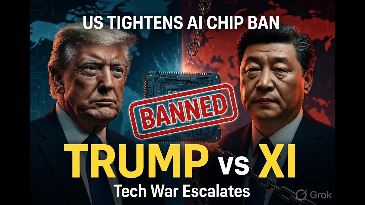 Trump vs Xi: US Tightens AI Chip Ban on China | Tech War Escalates