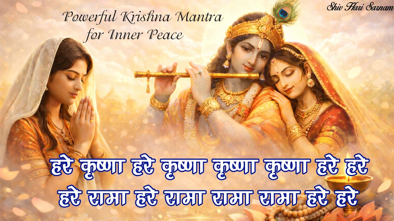 हरे कृष्णा  हरे रामा  मंत्र | Powerful Krishna Mantra for Shanti & Positive Energy