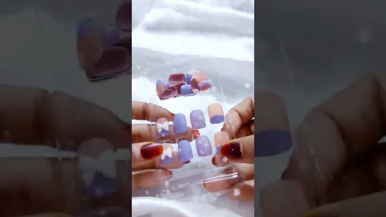 Purple fake nails set 💜