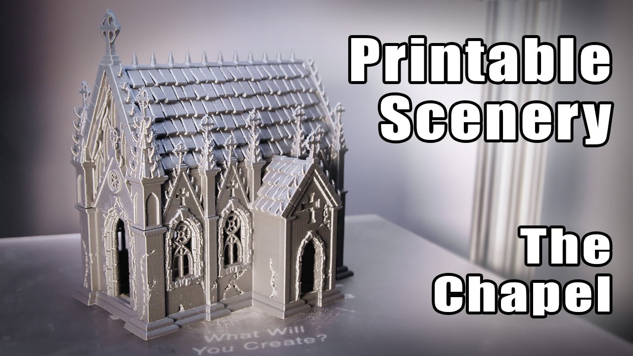 gMax 1.5+ 3D Printer Silver Chapel from Printablescenery.com