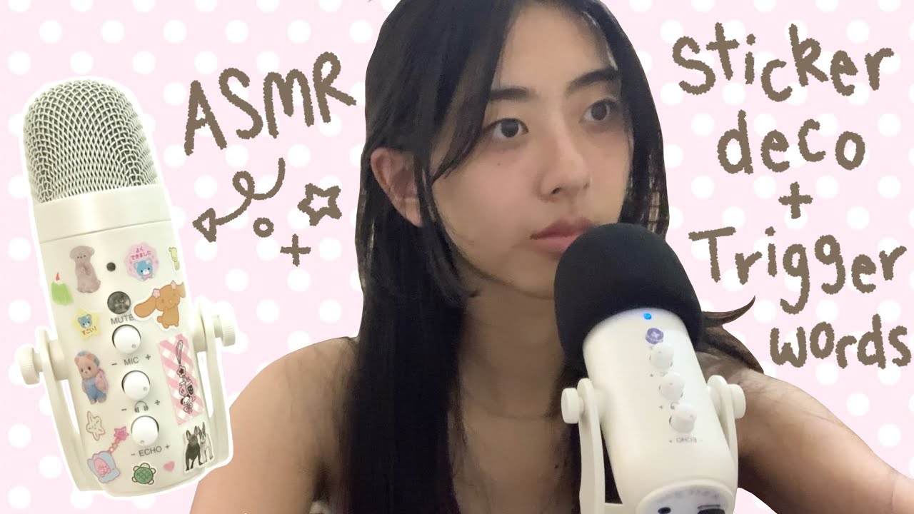 ASMR Microphone sticker deco + trigger words