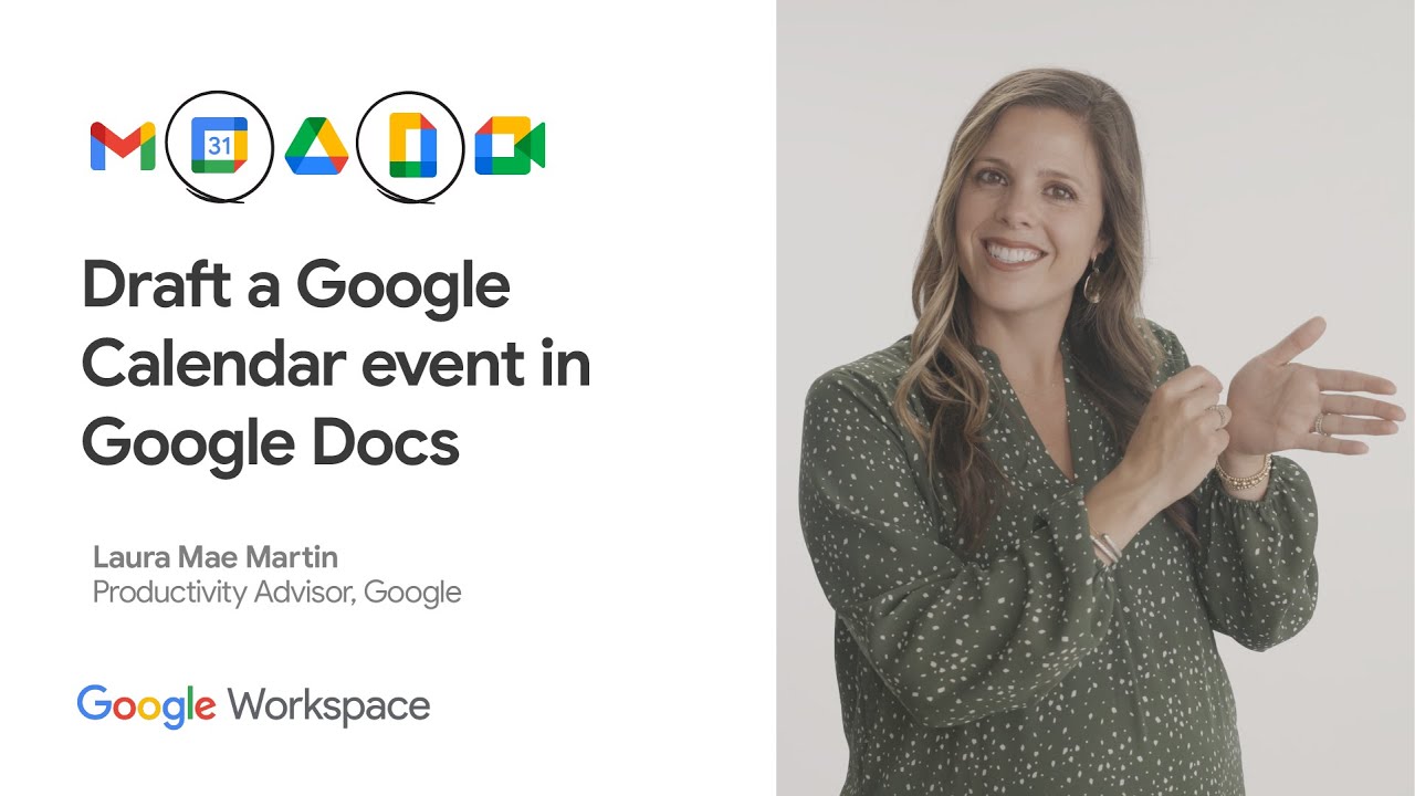 How to Draft a Google Calendar event in Google Docs