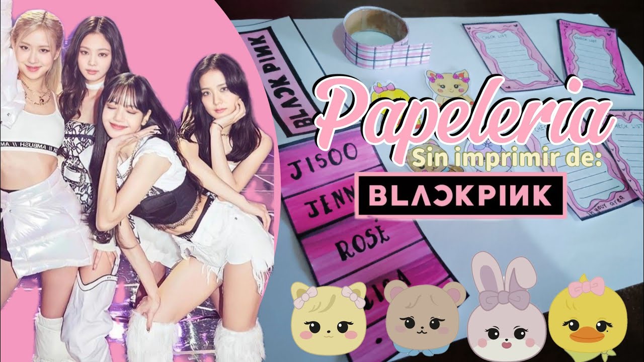 PAPELERÍA sin IMPRIMIR de BLACKPINK 🖤🩷 (stickers, washi, post-it...)