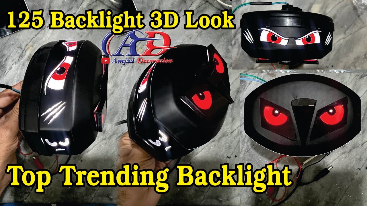 honda 125 backlight 3D, eyes design backlight amjad D M