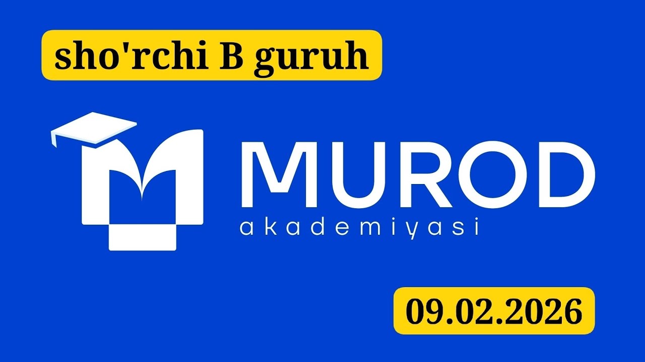 YOSH IQTIDOR EGALARI 2-QISM 5-MAVZU. SHO'RCHI B GURUH