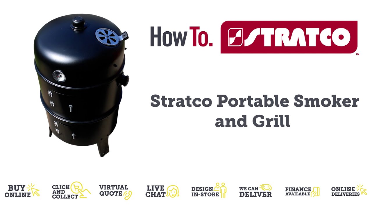 Stratco Portable Smoker and Grill