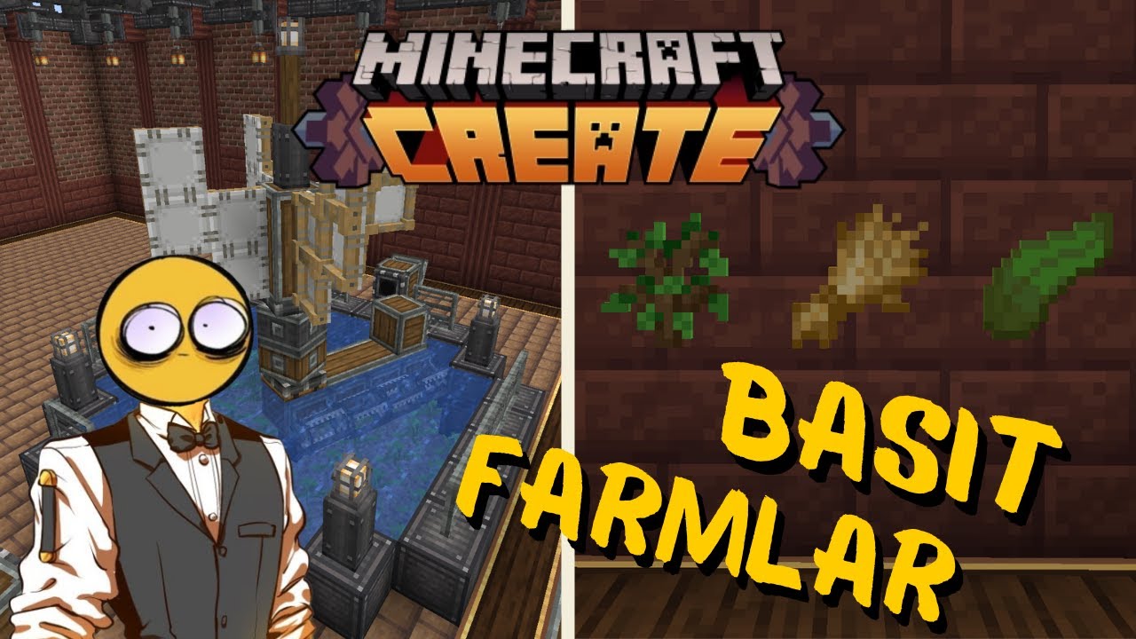 Minecraft Create Modu Türkçe Öğretici Basit Farm Mantığı