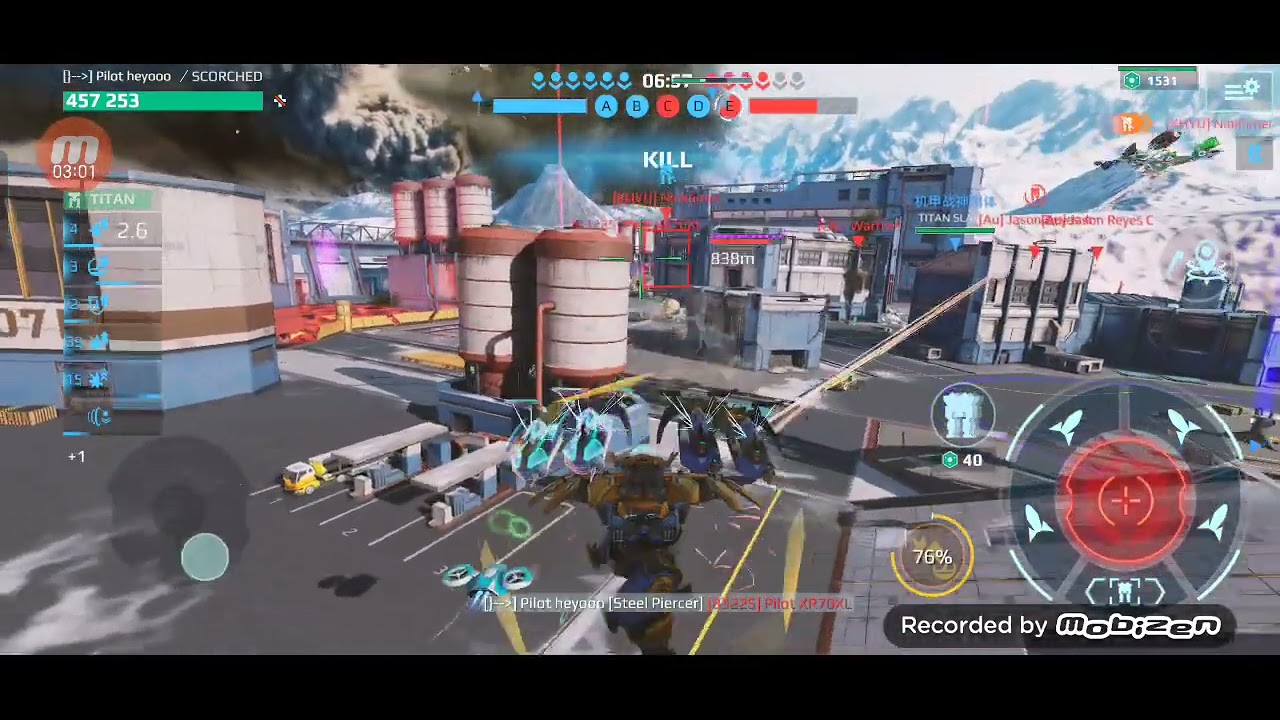 WR ROBOTS Gameplay Bagliore Piercers kill Titan Atlas in Battle 