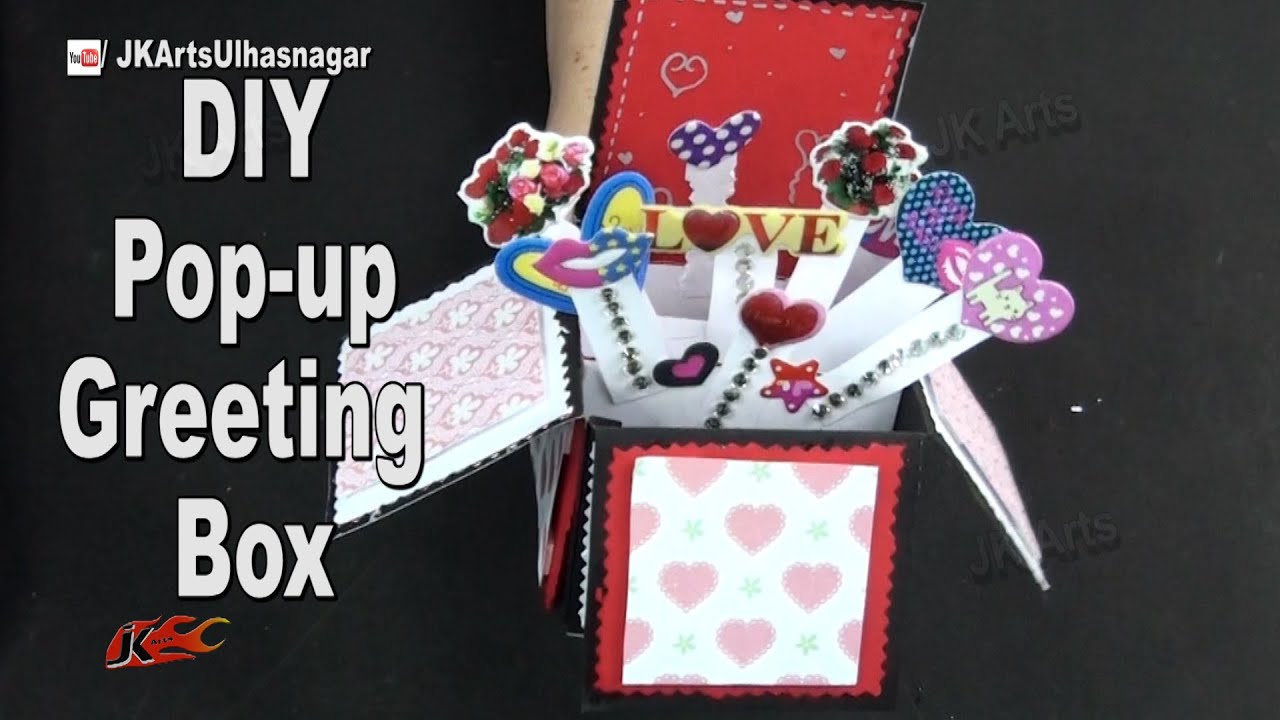 How to make Pop up Surprise Box card / Exploding box / Scrapbook box |  | JK Arts  971