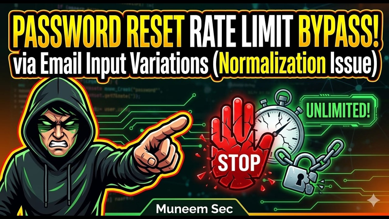 Bug Bounty | Password Reset Rate Limit Bypass via Email Input Variations (Normalization Issue)
