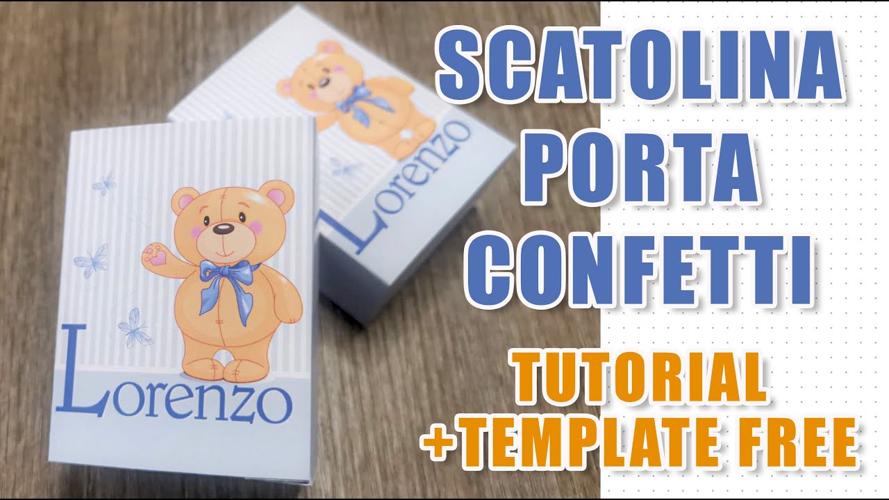 TUTORIAL SCATOLINA LIBRO + TEMPLATE  confetti/caramelle  per segnaposto, bomboniera... senza plotter