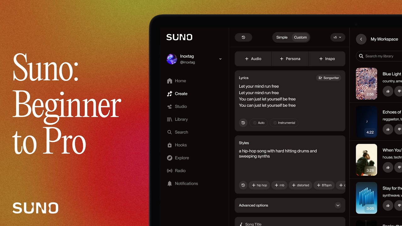 How to Use Suno: From Beginner to Pro Features Explained