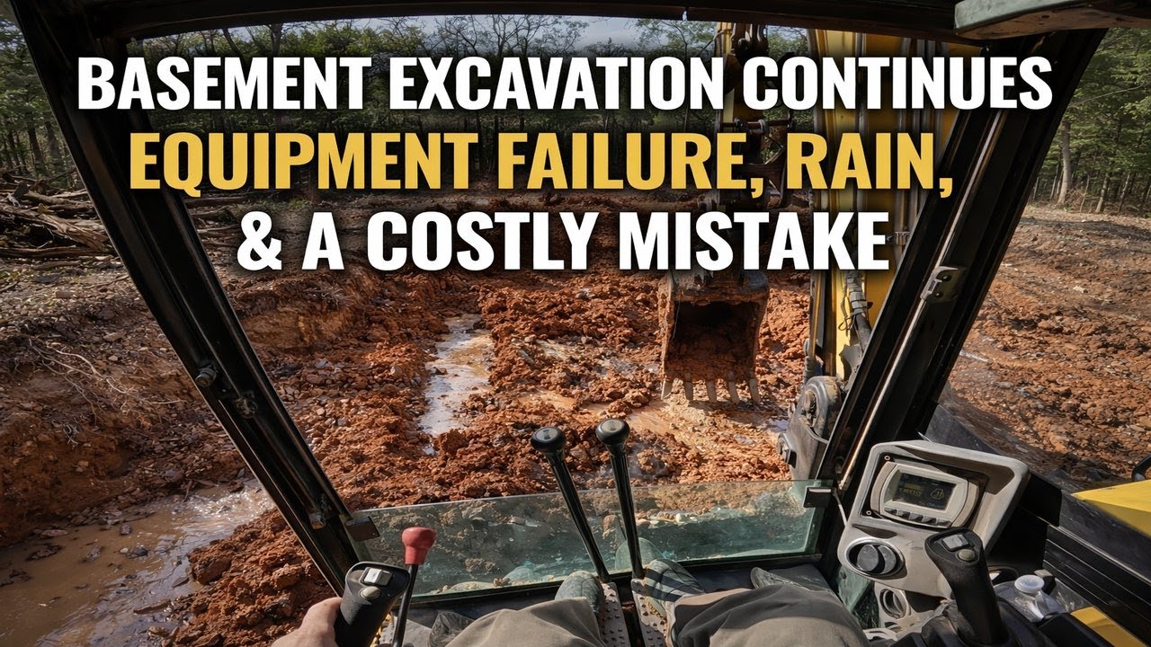 Basement Excavation Continues | Equipment Failure, Rain, and a Costly Mistake