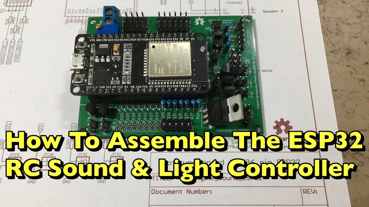 Контроллер звука и света для радиоуправляемого двигателя Arduino ESP32: как собрать печатную плату