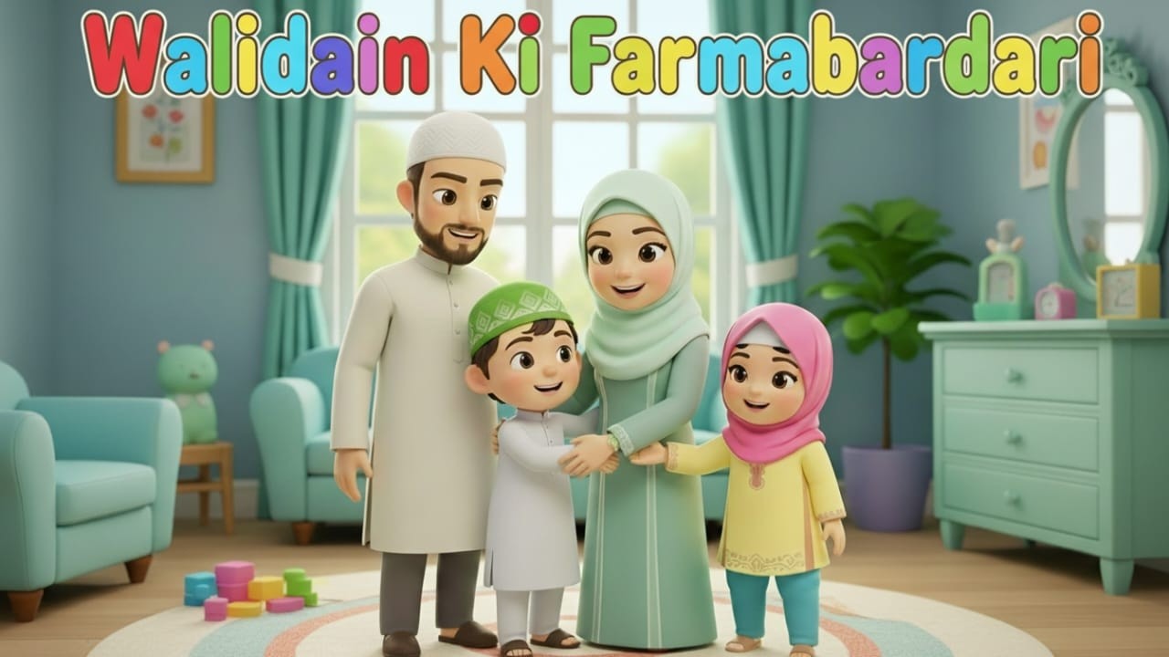 Walidain Ki Farmabardari | Maa Baap Ki Baat Mano | Islamic Kids Rhyme Urdu