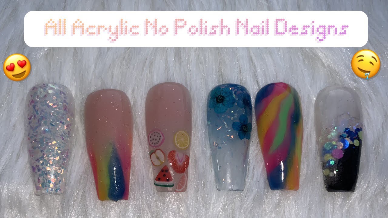 All Acrylic No Polish | Acrylic Nails Tutorial | DIY Nails
