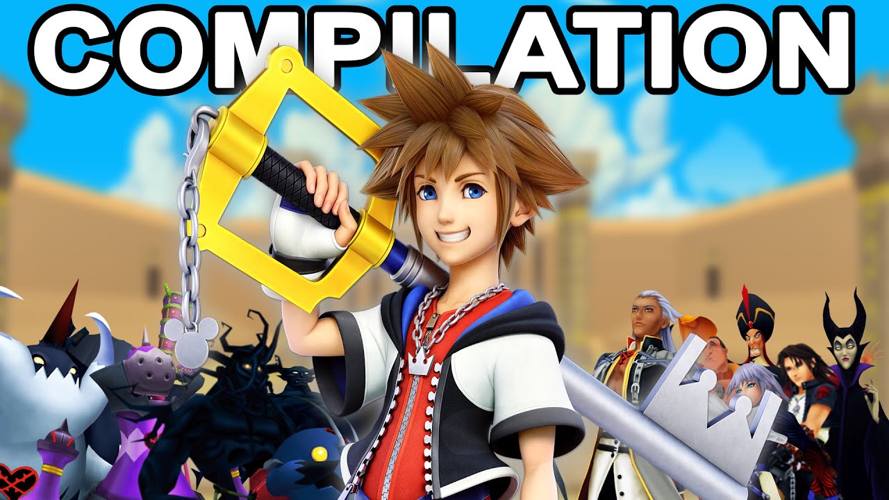 Уровень 100 Сора против каждого босса Kingdom Hearts 1