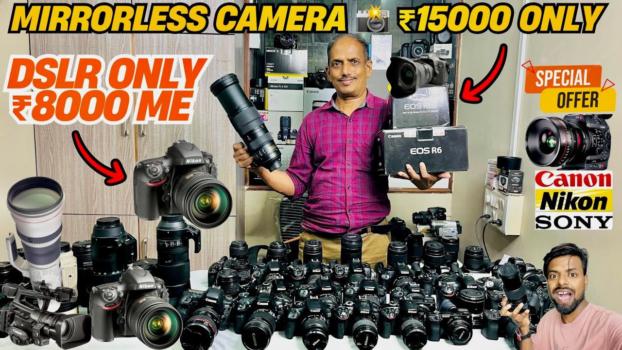 Second hand camera in mumbai DSLR / Mirrorless/ 4K /Camera/ Canon Nikon Sony sigma all camera 📸