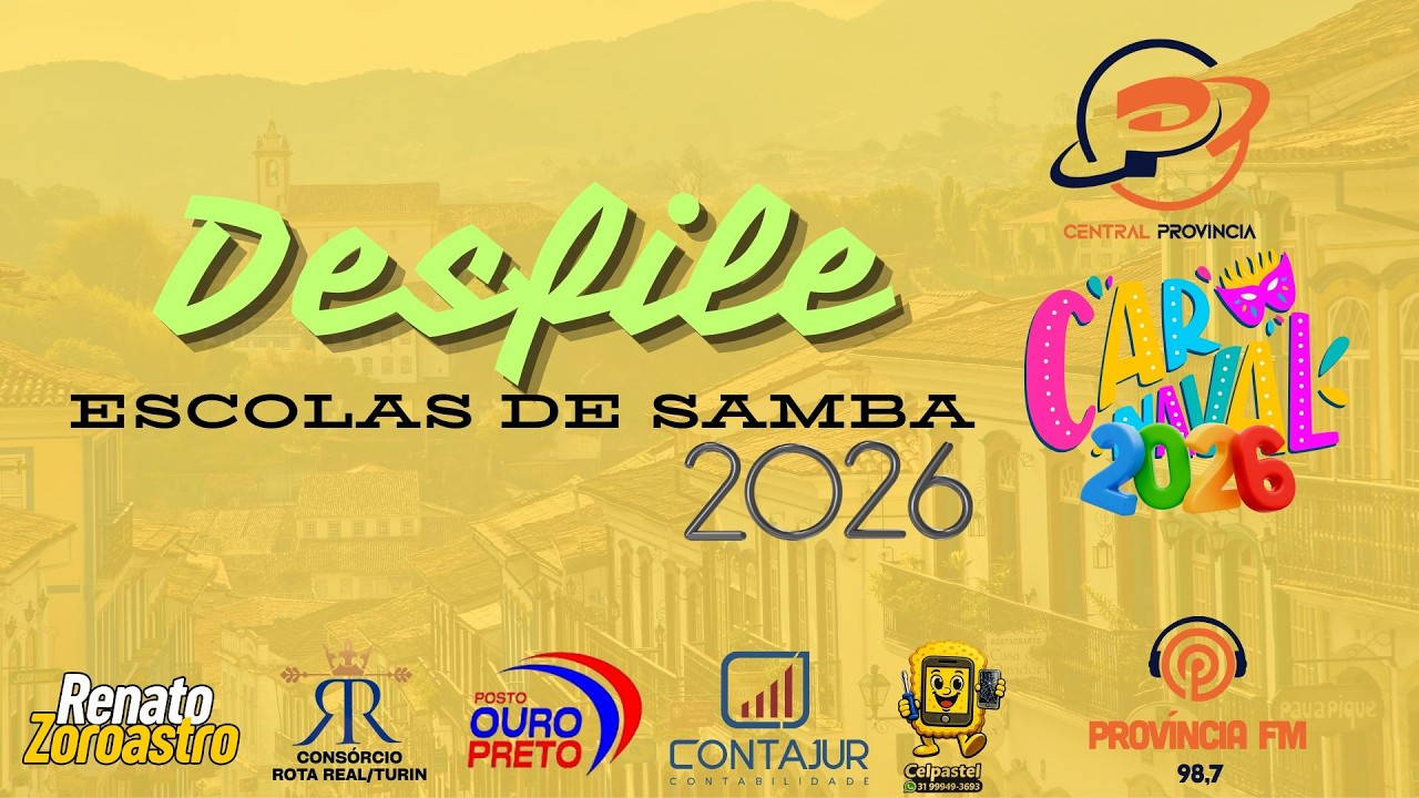 DESFILE DAS ESCOLAS DE SAMBA - OURO PRETO 2026 - 1º DIA