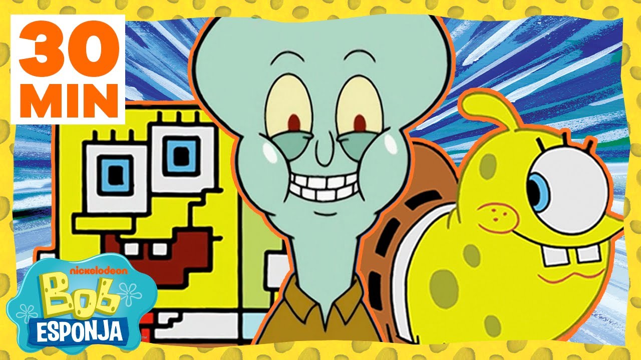 ¡Lo mejor de las transformaciones de Bob Esponja en 30 minutos! | Bob Esponja en Español