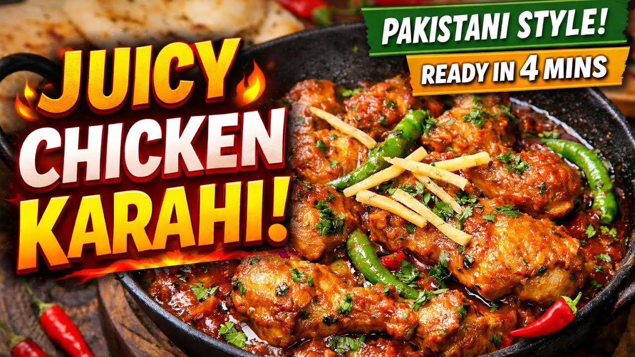Chicken Karahi Recipe Pakistani Style | Easy & Tasty Desi Karahi