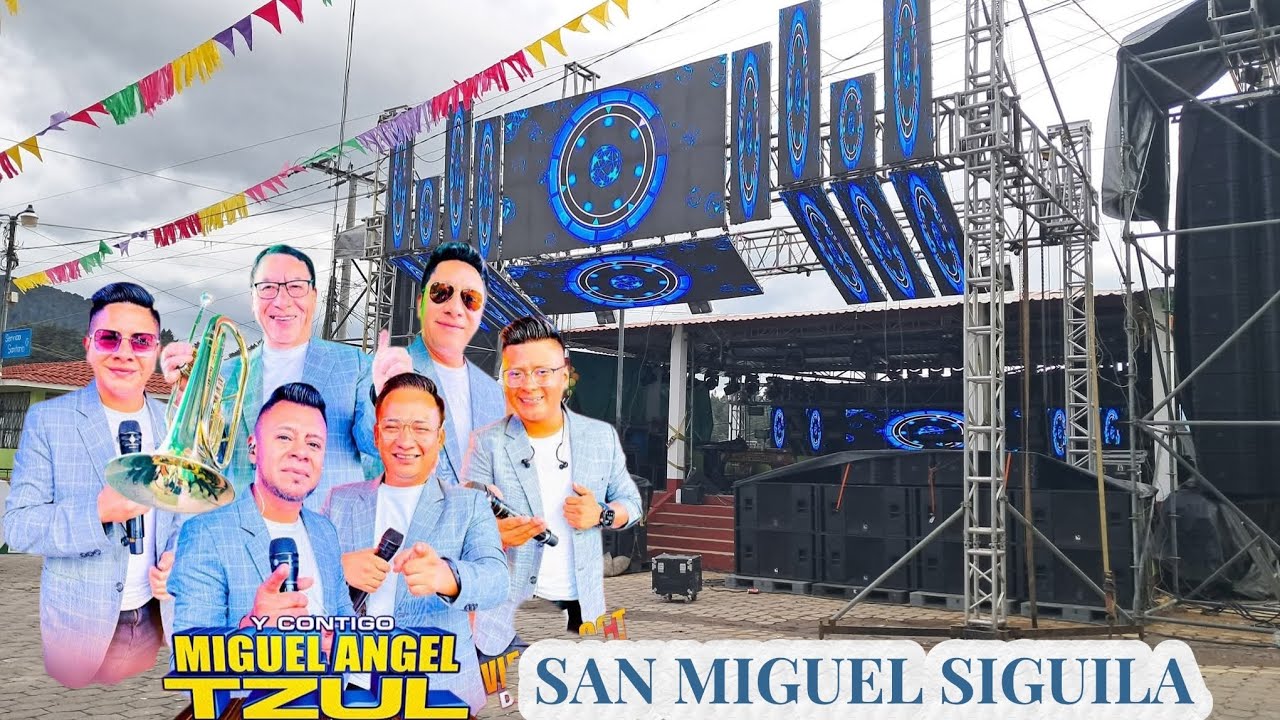 Miguel_Angel_Tzul y Su Marimba Orquesta. BAILE SOCIAL Frente de la Municipalidad, San Miguel Sigüilá