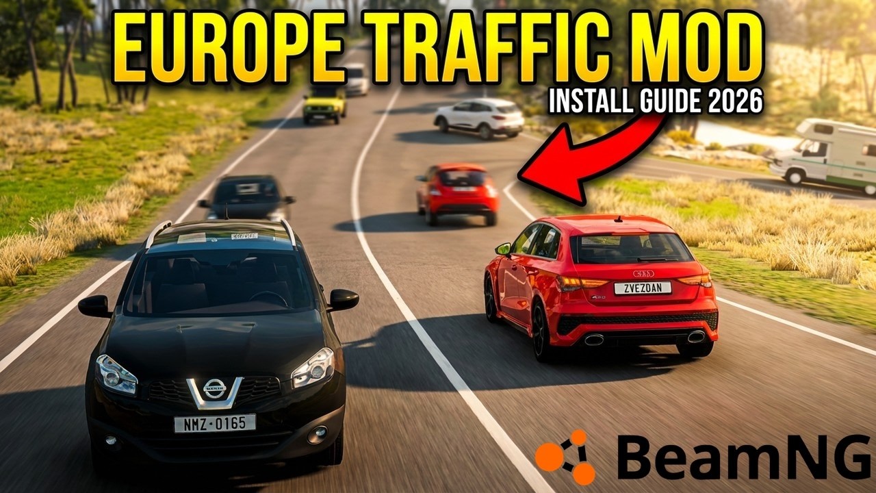 How To Install Europe Traffic Mod in BeamNG.drive (2026 Guide) | Realistic Traffic Tutorial