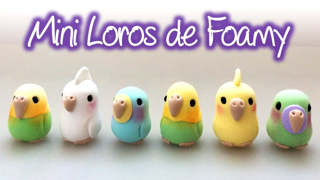 Mini loros de foamy, Mini parrots of foamy