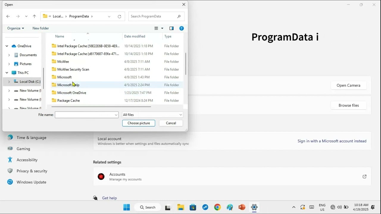 Restore Default Account Picture Windows 11