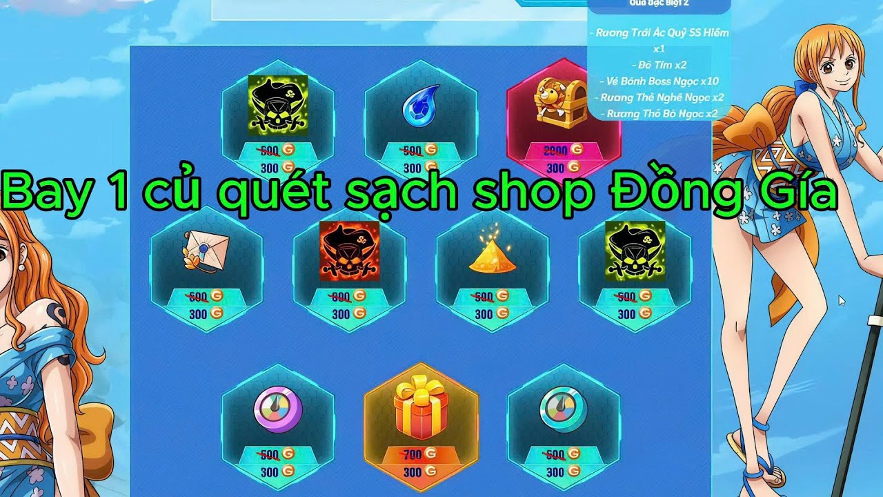 Huyền Thoại Hải Tặc-Mạnh Tay Vét Sạch Shop Đồng Gía!