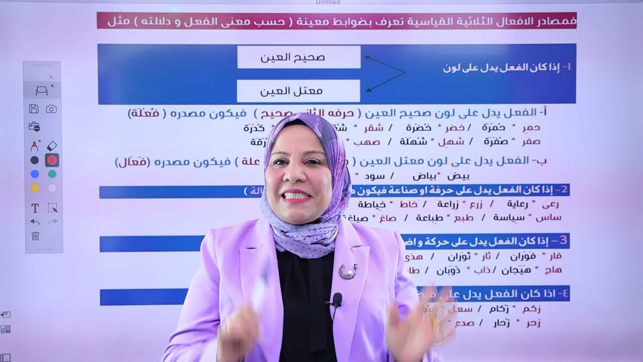 ملخص مصادر الافعال الثلاثية للصف الثالث المتوسط / شرح مبسط مع الأمثلة