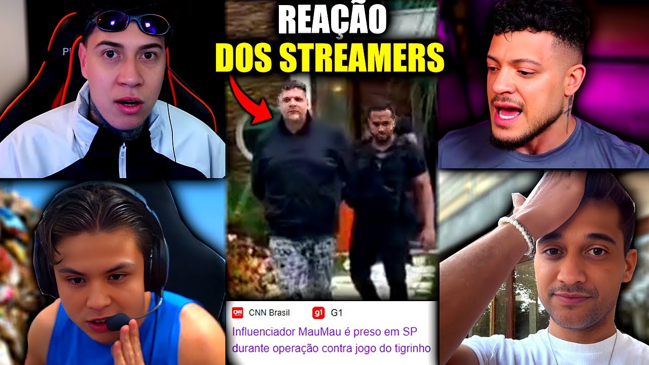 FICARAM EM CHOQUE!😱REAÇÃO DOS STREAMERS AO SABER QUE O MAUMAU FOI PRES0!