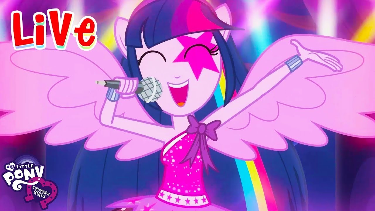 🔴 Equestria Girls LIVE 🔮 BEST SONGS 🌈 Under our Spell, Cafeteria Song + more songs! 🎶💜 MLP EG