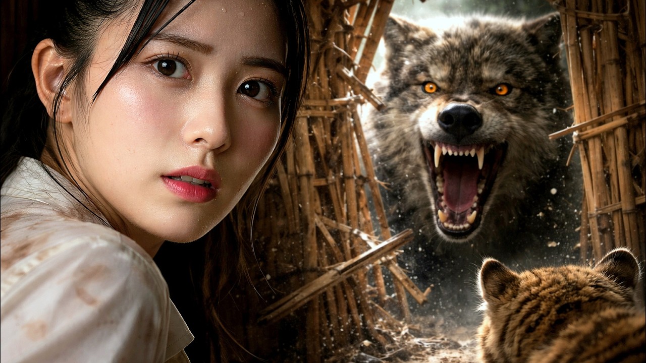 Part 70 - Fire Barrier Failed! Wolf Smashes Into Shelter | A Girl Alone Surviving In The Forest