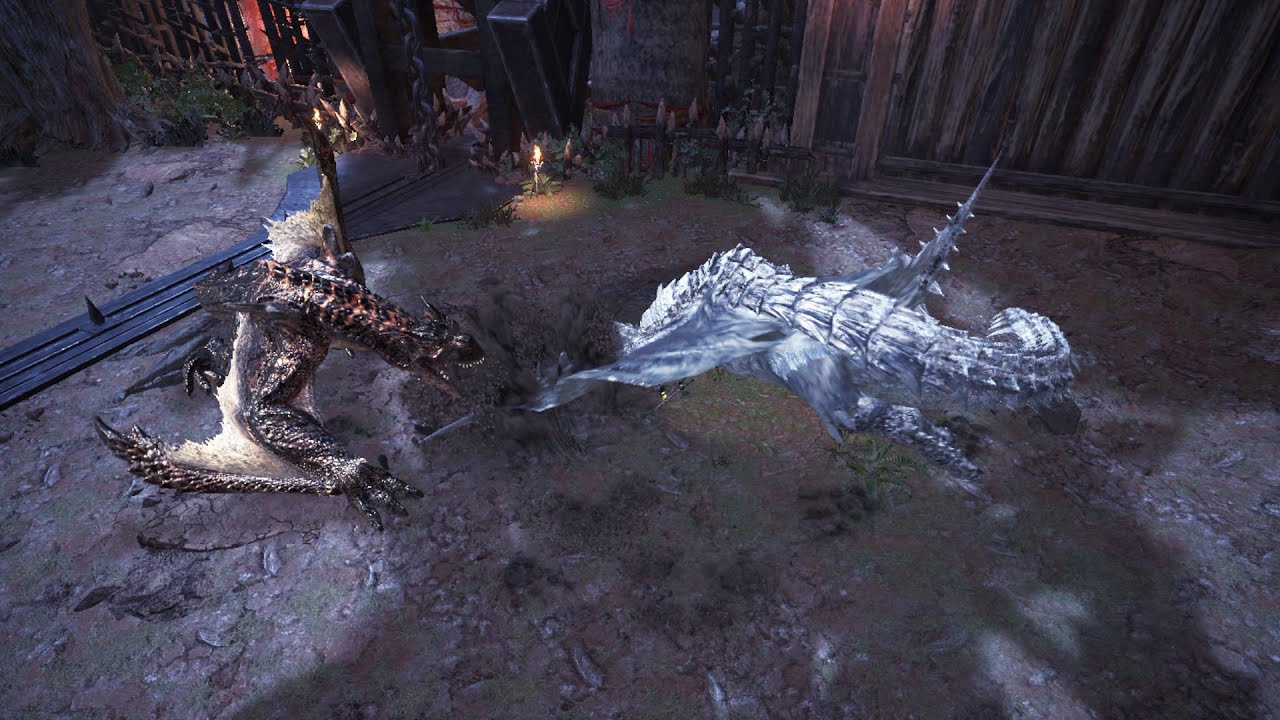 Frostfang barioth vs brute tigrex(full fight mhw)
