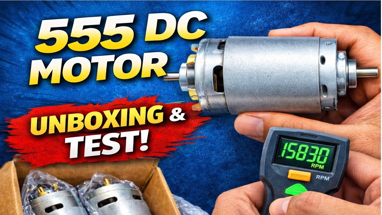 || Original 555 dc motor with bearing || unboxing and speed test ||