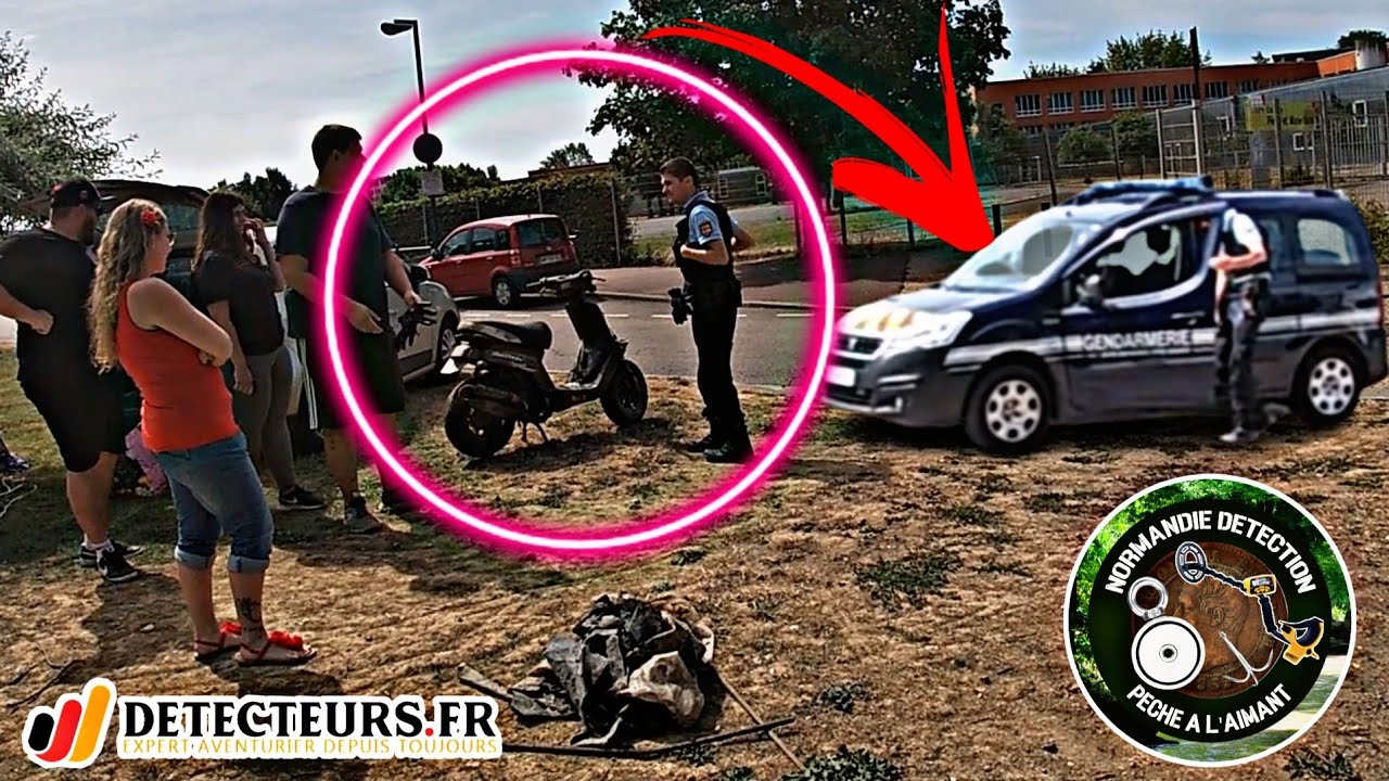 Pêche à l'aimant Pont Audemer - Visite des gendarmes et grosse dépollution [Vidéo rétro]