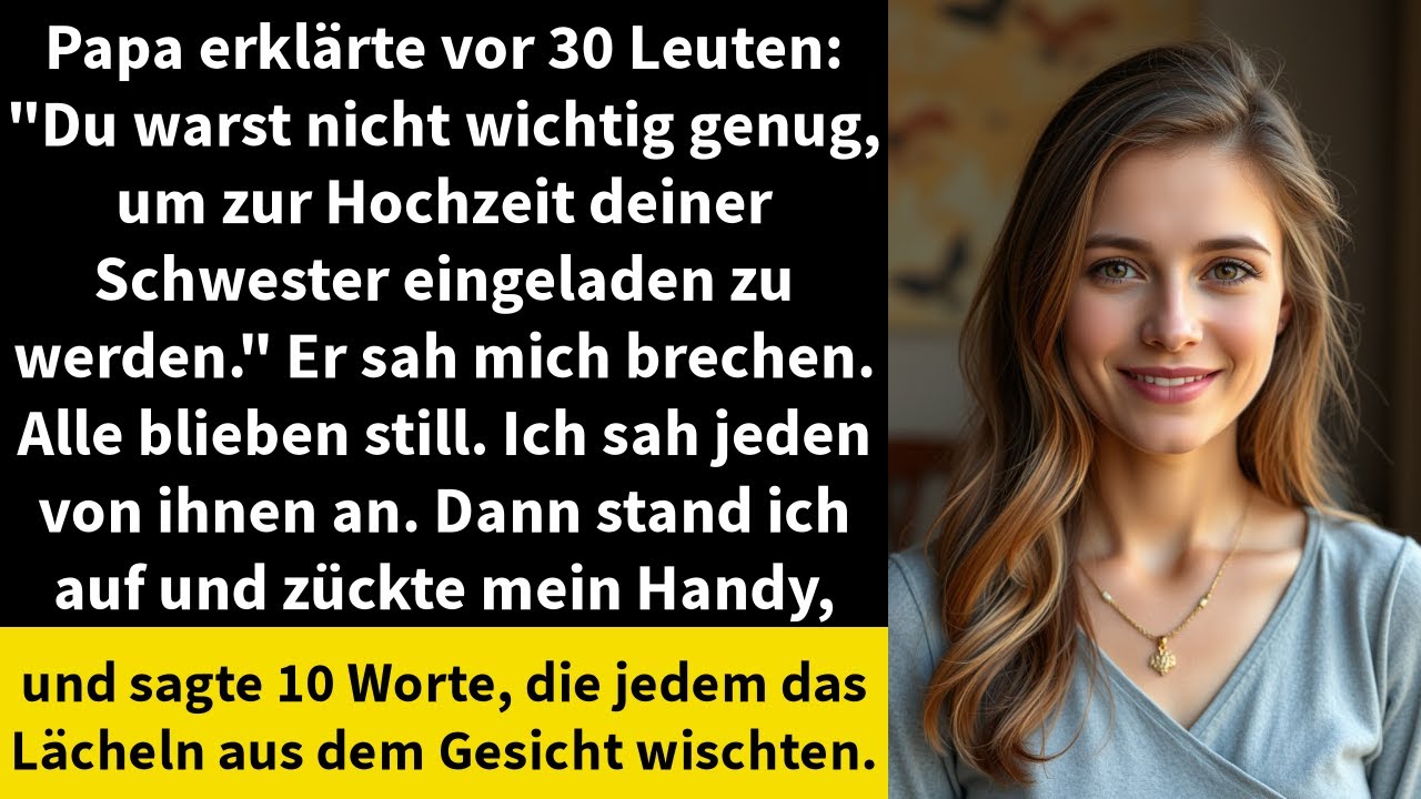 Papa erklärte vor 30 Leuten: 
