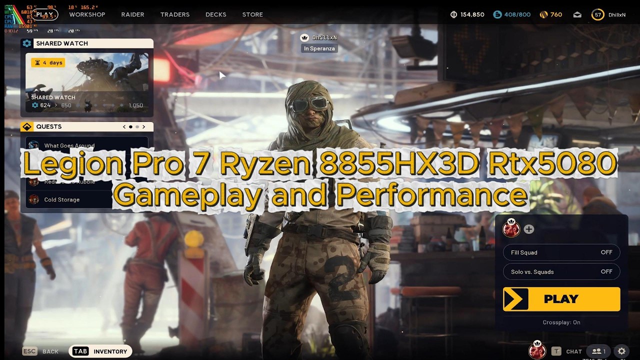 ARC Raiders RTX 5080 Gameplay 1440p Ultra Settings | Lenovo Legion Pro 7 Ryzen 9 9955HX3D