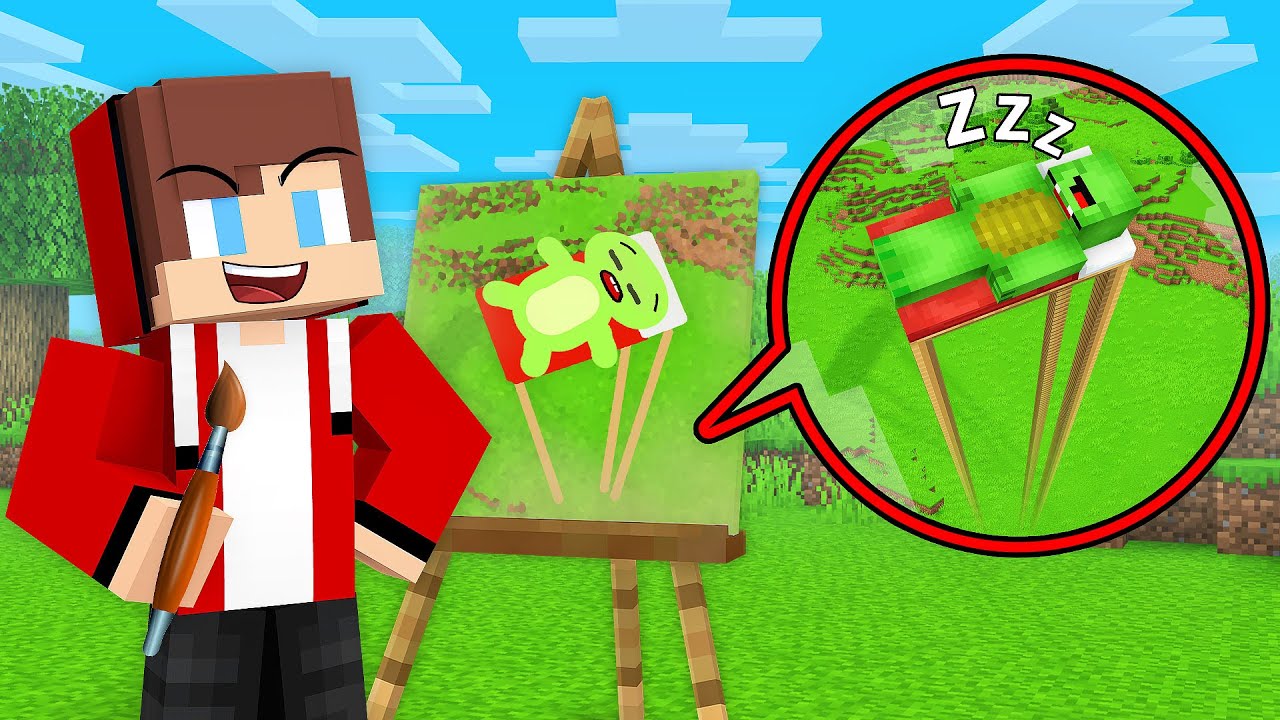 JJ use DRAWING MOD to Prank Mikey in Minecraft (Maizen)