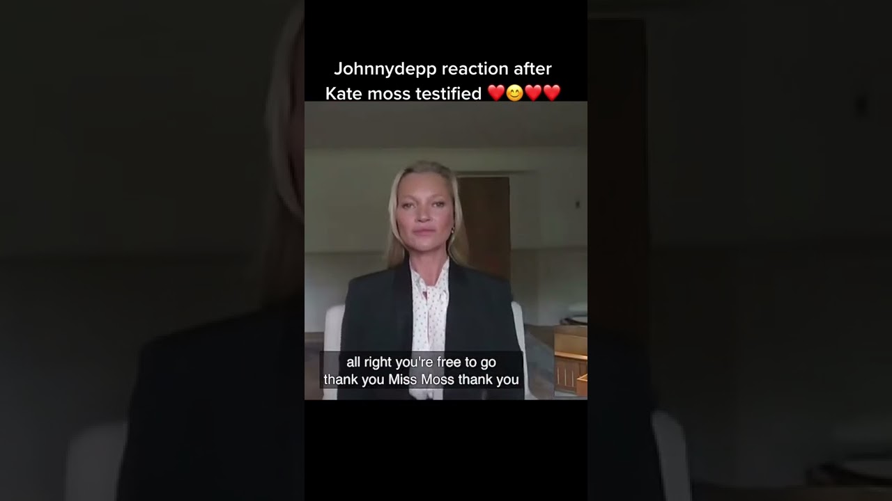 Jonny Depp's Reaction after Kate Moss testified #shorts