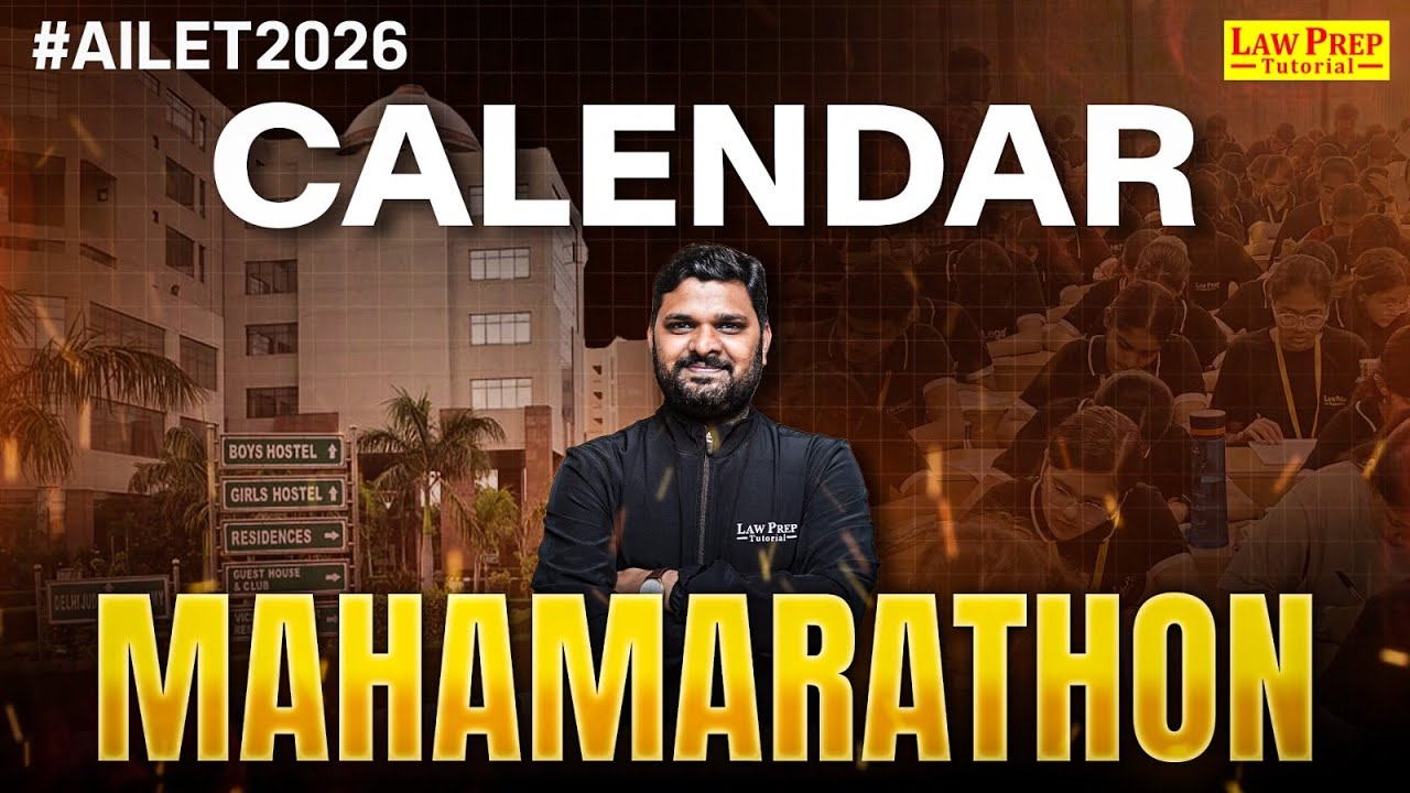 Calendar: Maha Marathon Class | AR for AILET and Other Law Entrance Exams | By Yogesh Sir