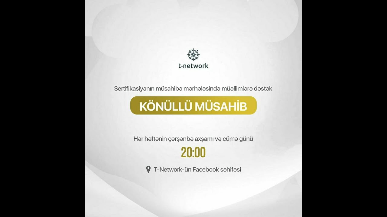 KÖNÜLLÜ MÜSAHİB VIII (Sertifikasiya müsahibəsi)