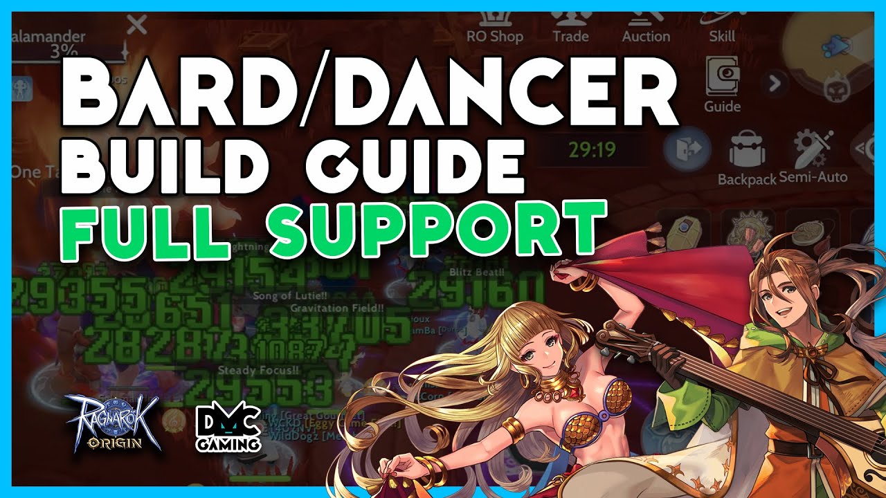 RAGNAROK ORIGIN GLOBAL | BARD FULL SUPPORT BUILD GUIDE | DANCER SUPPORT