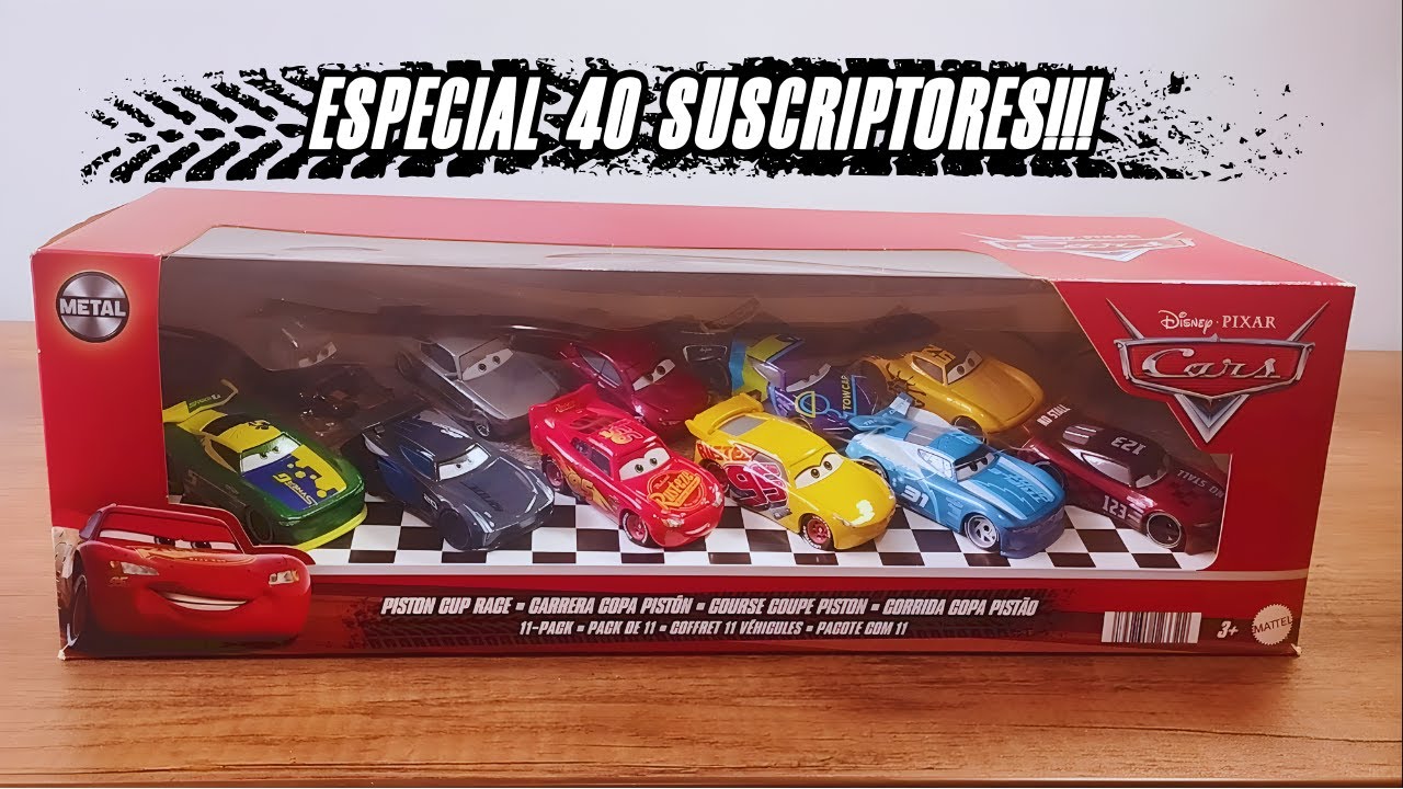 Unboxing Carrera Copa Pistón 2025 🚗🔥 Pack de 11 Cars Mattel Thailand | 40 Suscriptores