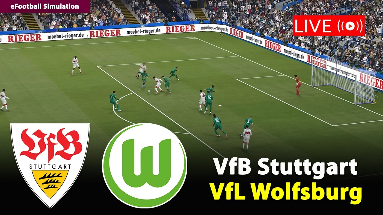 🔴Live- VfB Stuttgart gegen VfL Wolfsburg | Bundesliga 2025/26 | eFootball PES21 Simulation