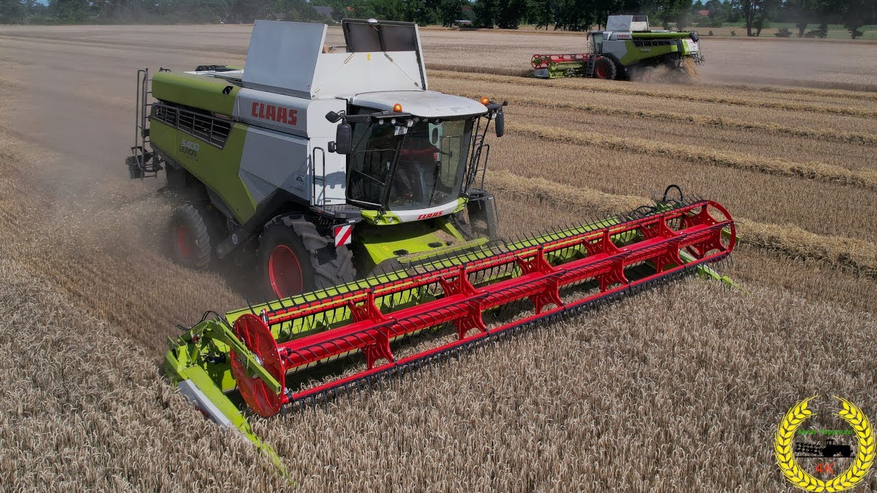 2 x Claas Lexion 5400 / Triticale Dreschen 2021 / Claas Convio 930 / AGP Lübesse / LKW / John Deere