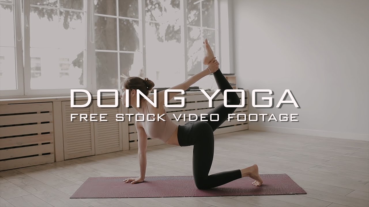 30+ Woman Doing Yoga Position Free Video Stock Footage |Man Exercising, Practicing Yoga Pose At Home
